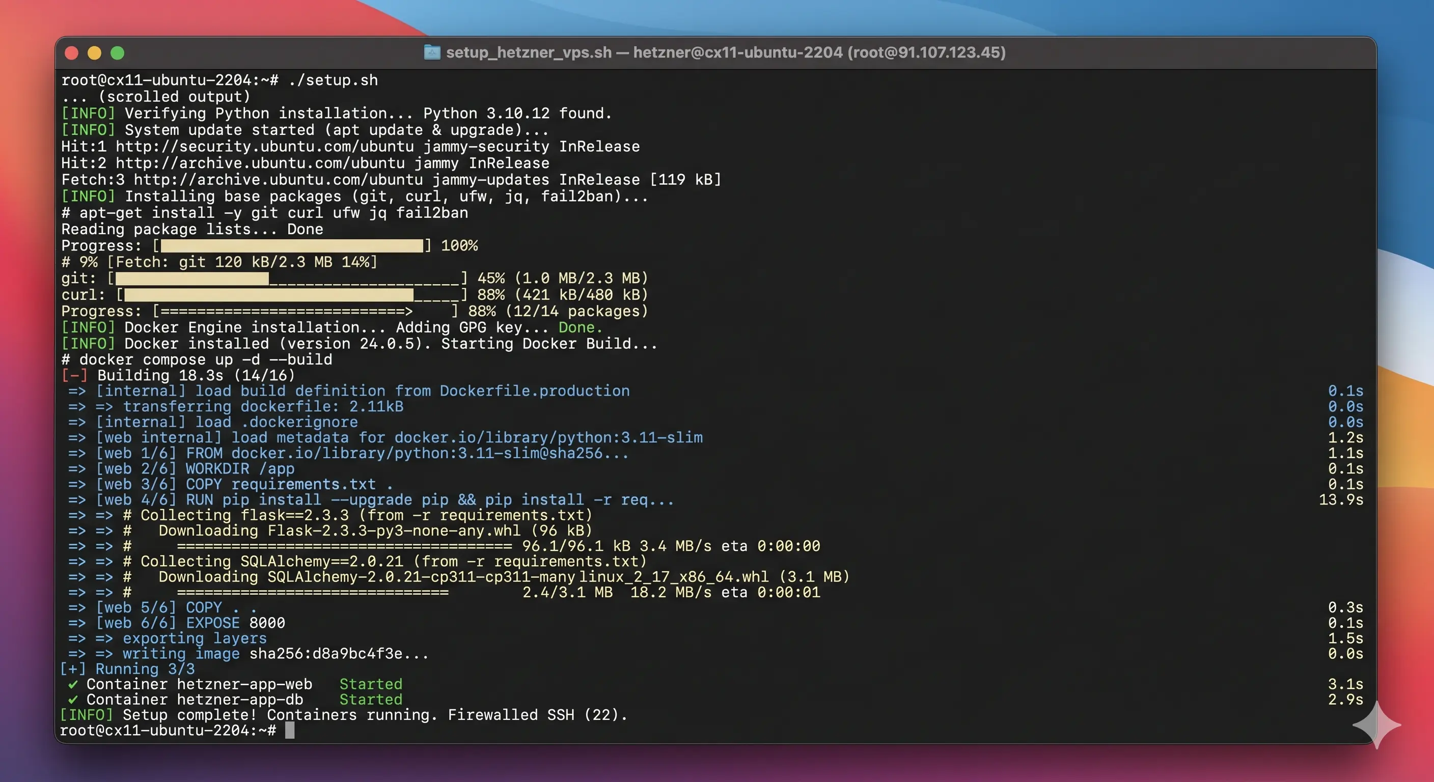 Hermes Setup Script Execution on Hetzner