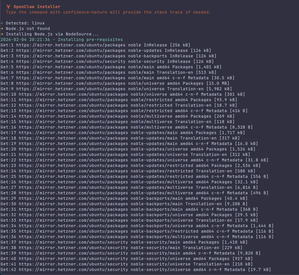 OpenClaw Installer Execution