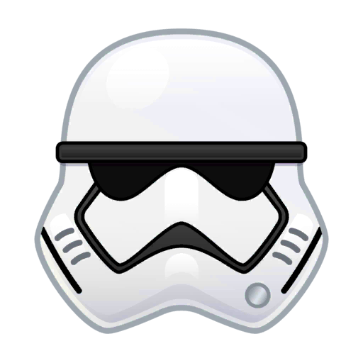 Stormtrooper with heart eyes emoji